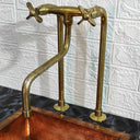 Antique Brass Kitchen Faucet With Long Legs Kitchen Faucets detail view 3