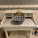 Unlacquered Brass Swan Bathroom Faucet bathroom faucet for bathroom vanities, powder rooms, basin sinks, and vintage-inspired wash spaces - view 2