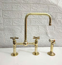 Unlacquered Brass Bridge Kitchen Faucet Kitchen Faucets detail view 2