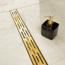 Unlacquered Brass Floor Drain kitchen hardware for cabinets, drawers, sinks, drains, pot rails, and kitchen utility areas - view 2