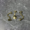 Unlacquered Brass Wall Hooks Crescent Bathroom Hardware detail view 2
