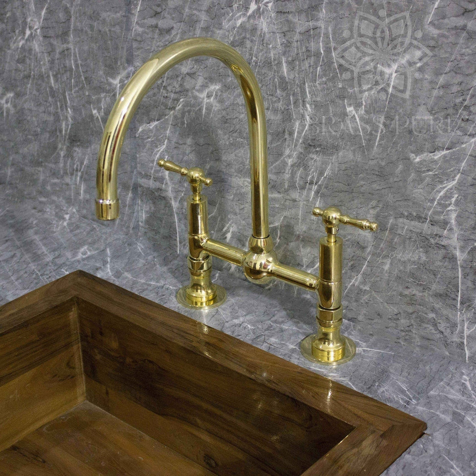 Unlacquered Brass Kitchen Faucet Kitchen Faucets product photo
