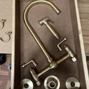 Unlacquered Brass Kitchen Faucet Lever Handles Kitchen Faucets detail view 2