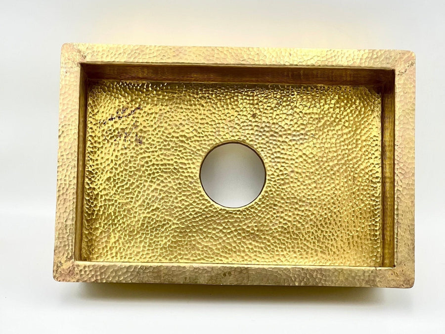 Unlacquered Brass Kitchen Sink home decor accent for entryways, bathrooms, kitchens, shelves, and warm artisan interiors - view 1