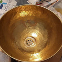 Unlacquered Brass Round Vessel Sink Sinks detail view 3