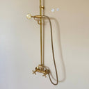 Unlacquered Brass ShowerHead with Handheld Shower Shower Systems detail view 3