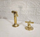 Unlacquered Brass Sprayer With Handle home decor accent for entryways, bathrooms, kitchens, shelves, and warm artisan interiors - view 1