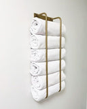 Unlacquered Brass Towel Rack home decor accent for entryways, bathrooms, kitchens, shelves, and warm artisan interiors - view 1