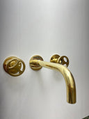 Unlacquered Brass Wall Mount Faucet Sinks detail view 5
